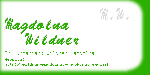 magdolna wildner business card